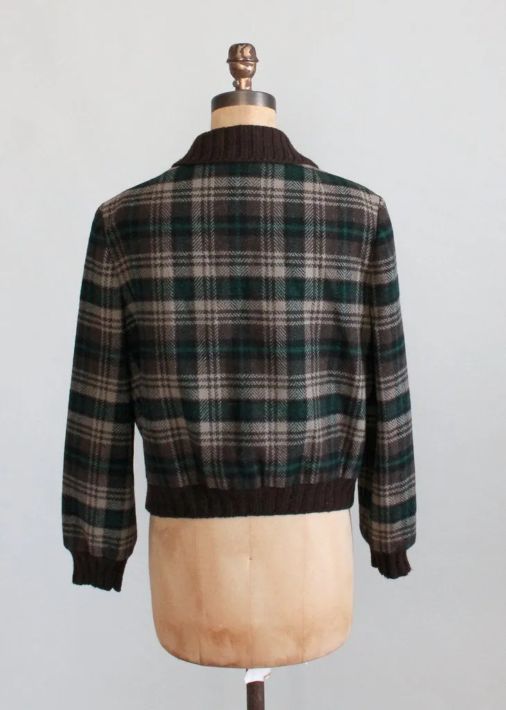 Vintage 1950s Pendleton Plaid Wool Hiking Jacket