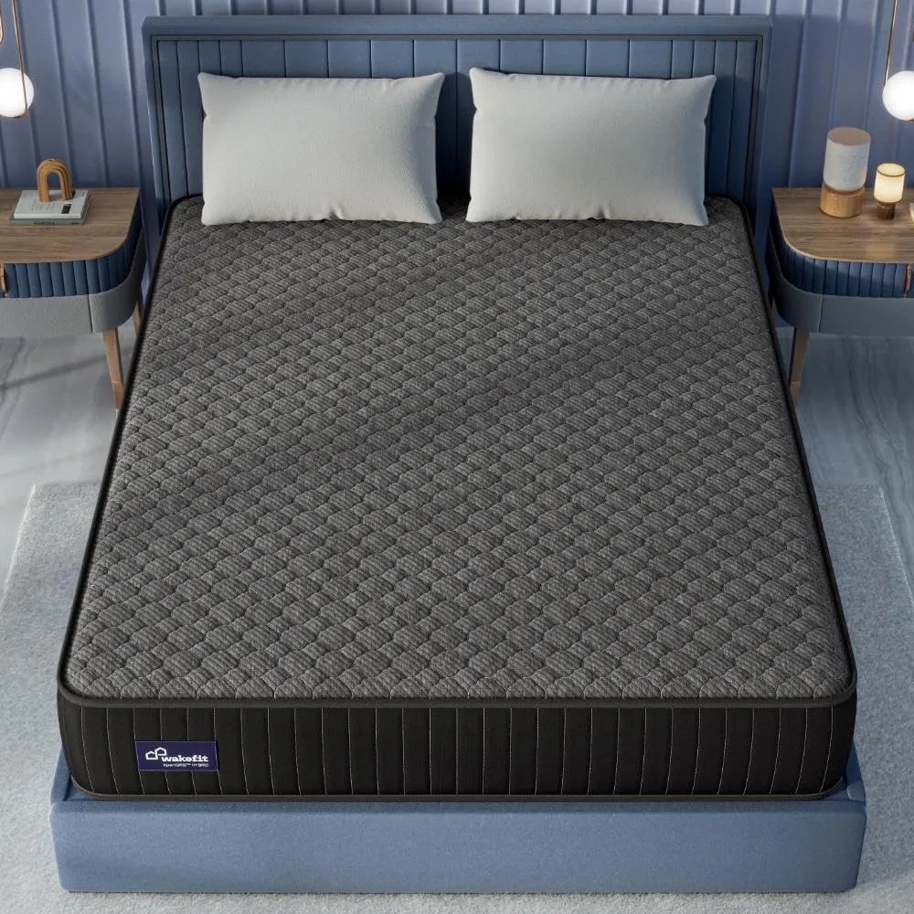 Wakefit Mattress | 10 Year Warranty | XpertGRID Hybrid Pocket Spring Mattress | Queen Mattress, 10-Inch Queen Size Mattress (78x60x10 Inches, 3300  Air Channels, Premium Quilted Fabric, Black)