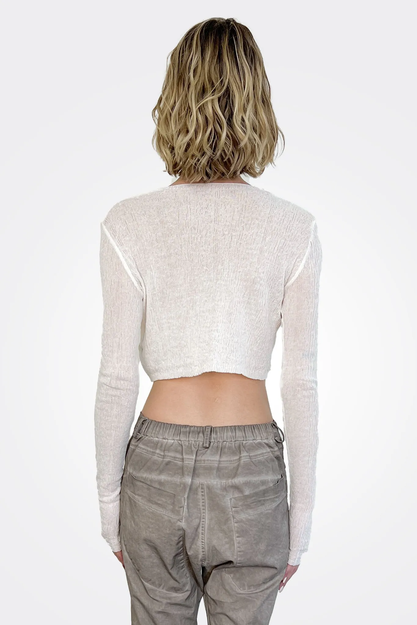 Wana Knit Crop Top - Off White