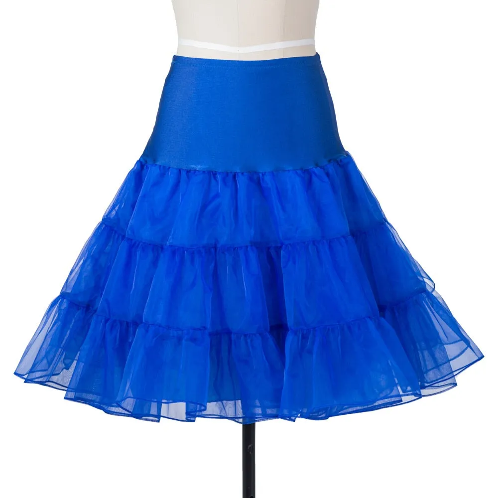 White Women Tulle Skirts Underskirt Rockabilly Dance Petticoat Black Crinoline Retro Vintage Tutu Skater Ball Gown