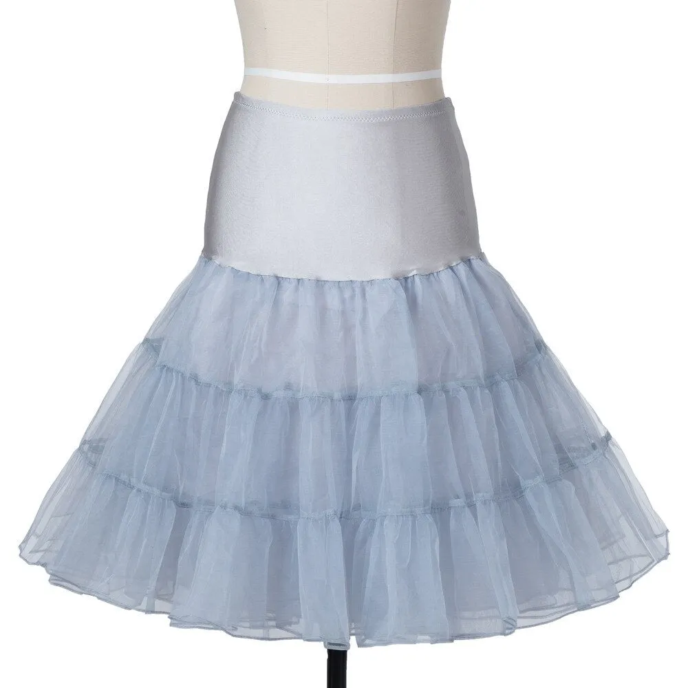 White Women Tulle Skirts Underskirt Rockabilly Dance Petticoat Black Crinoline Retro Vintage Tutu Skater Ball Gown