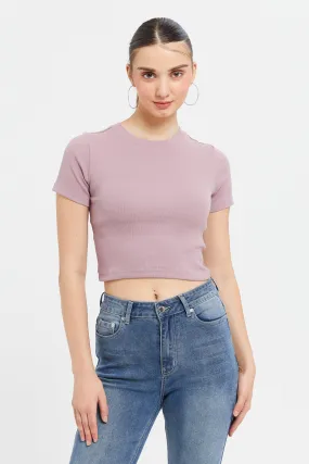 Woman Lilac Crop Top