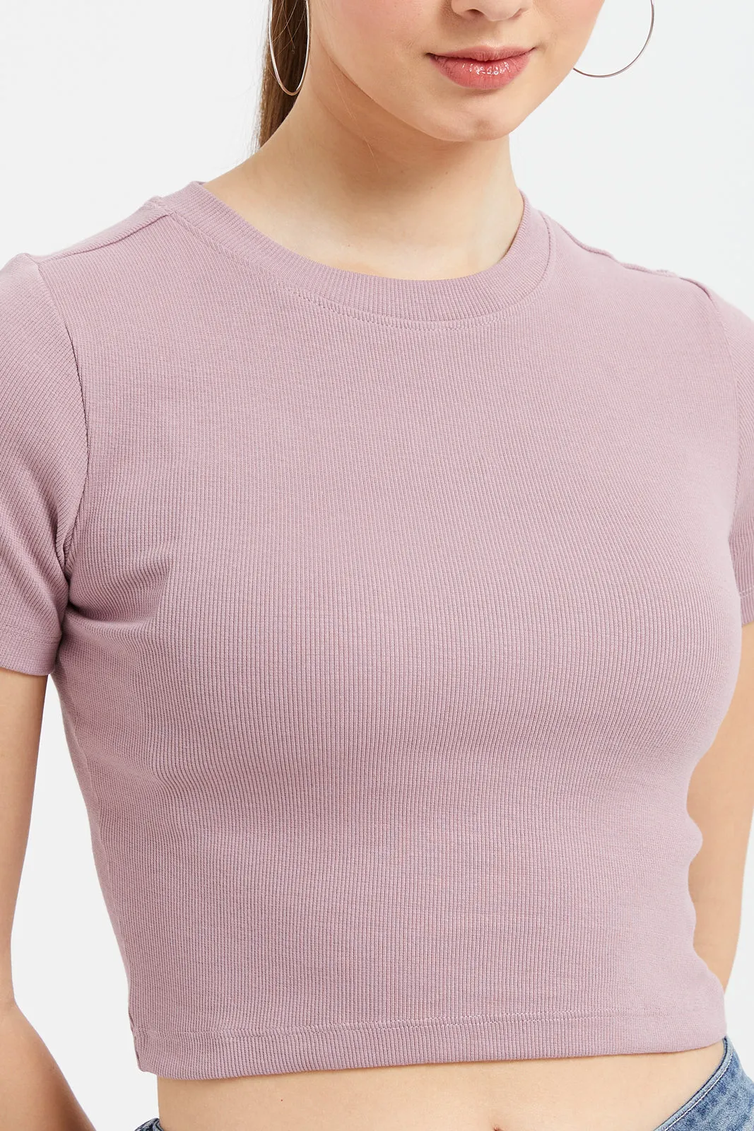 Woman Lilac Crop Top