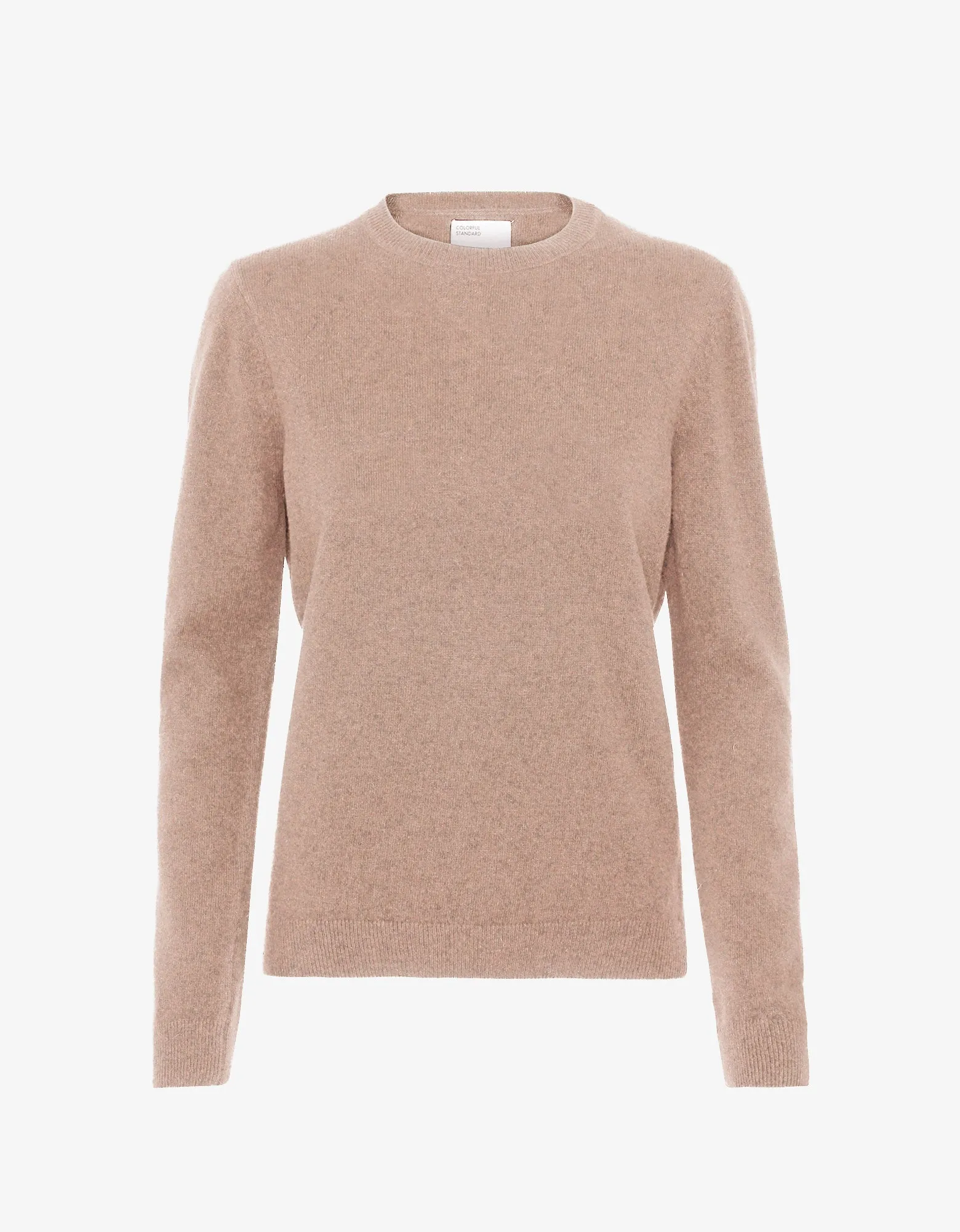 Women Light Merino Wool Crew - Honey Beige