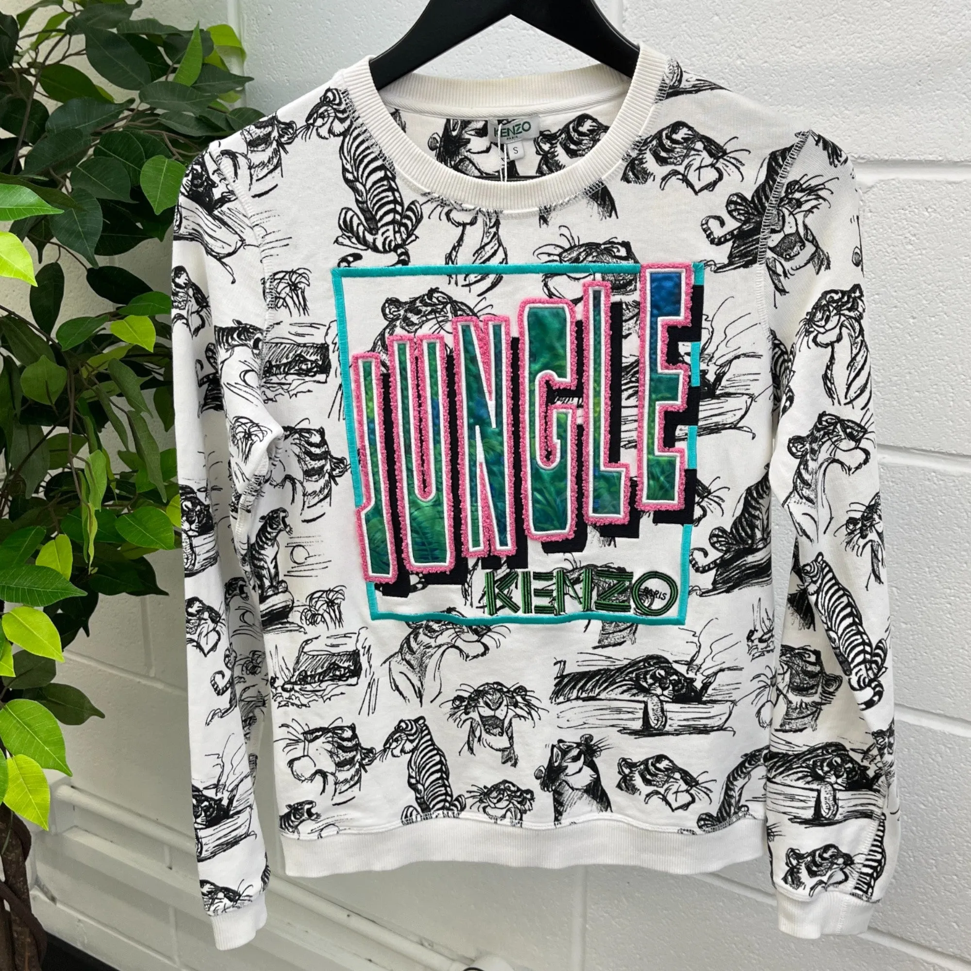 Women's Jungle Logo Jumper White Size S