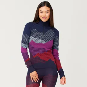 Women's Karine Seamless Zip Neck Top