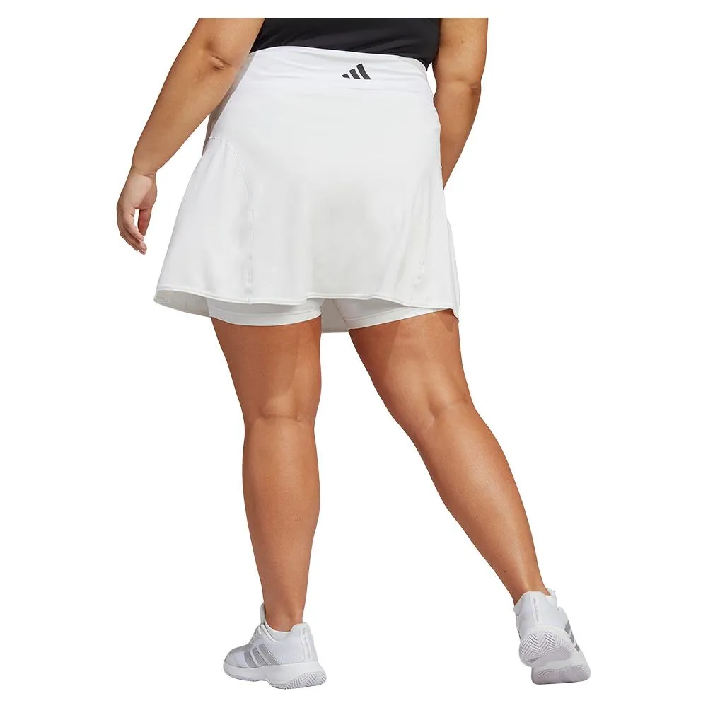 Women's Match 13 Inch Tennis Skort Plus Size White