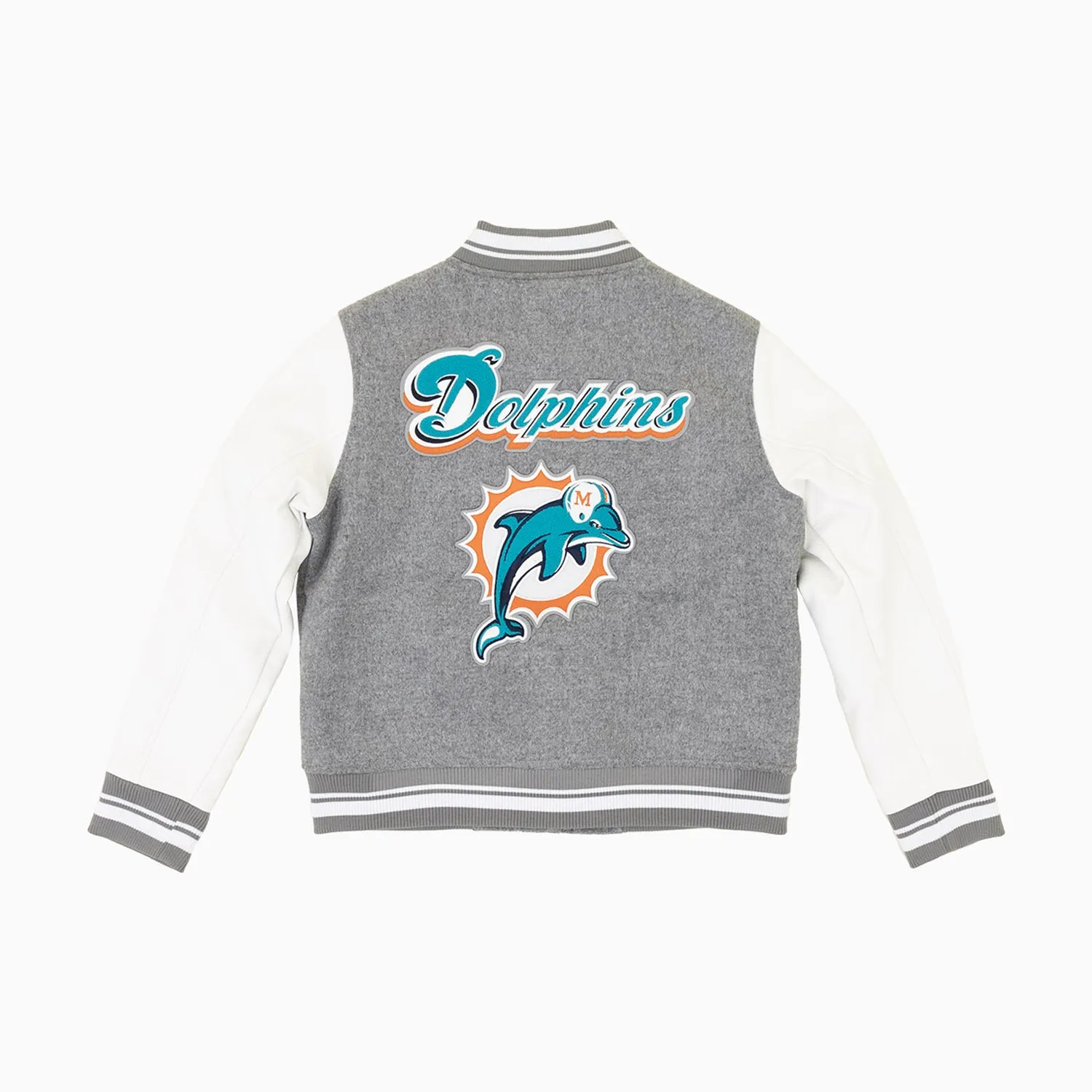 Women's Miami Dolphins NFL Rib Wool Varsity Jacket