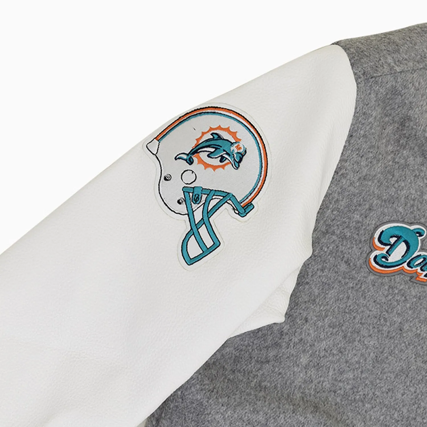 Women's Miami Dolphins NFL Rib Wool Varsity Jacket