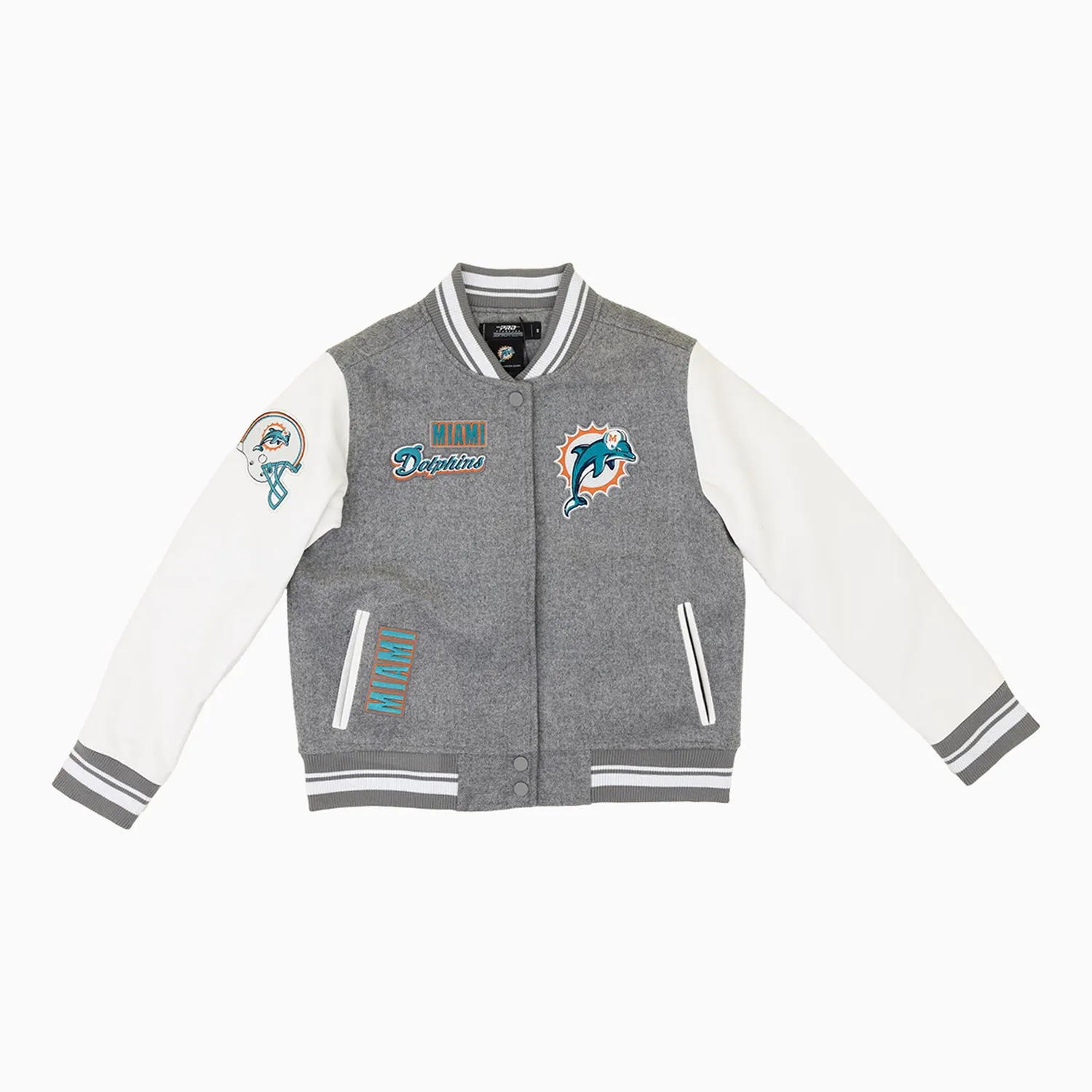 Women's Miami Dolphins NFL Rib Wool Varsity Jacket