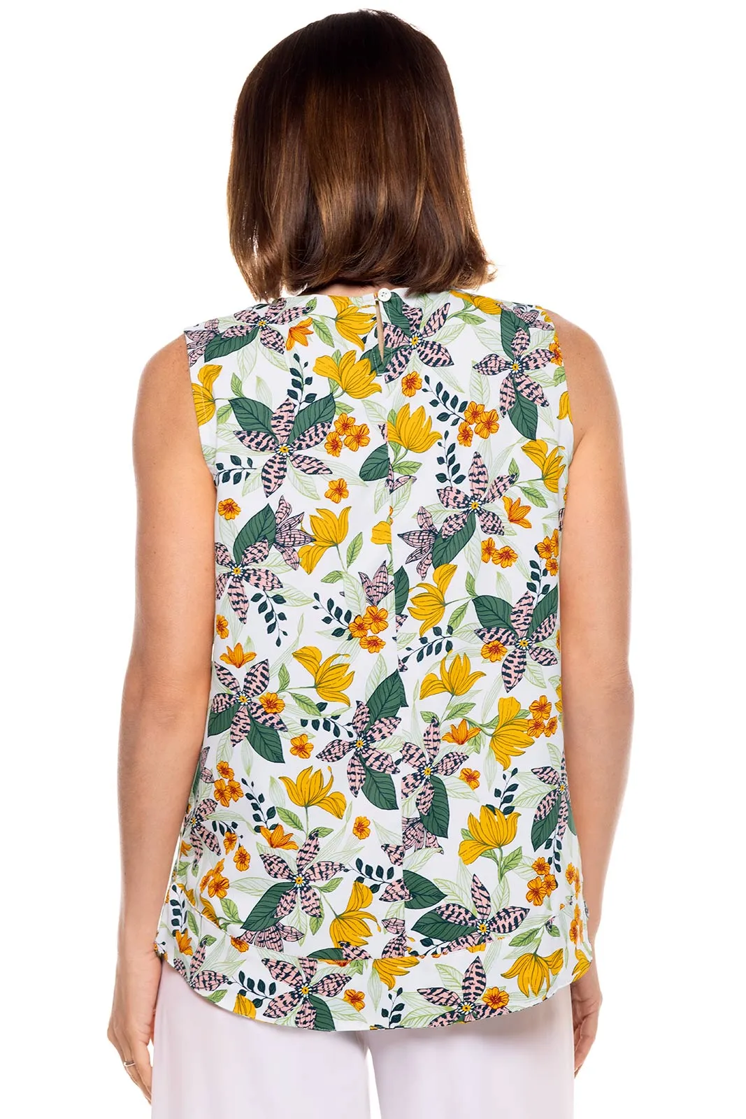 Women's St. Tropez Swing Tank Top | Apricot Crush Floral Paradise