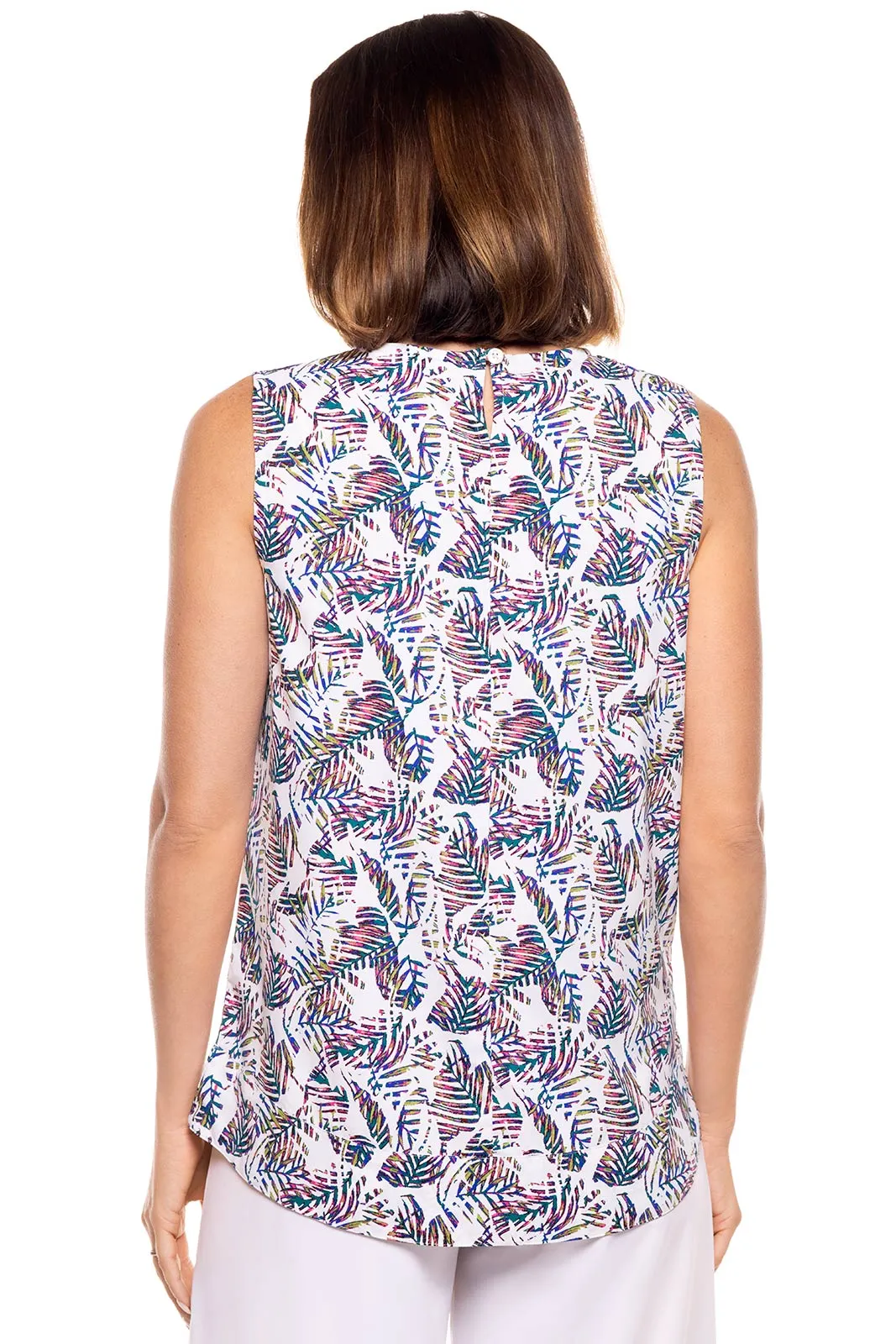 Women's St. Tropez Swing Tank Top  |  Magnolia Pink Beach Leaves