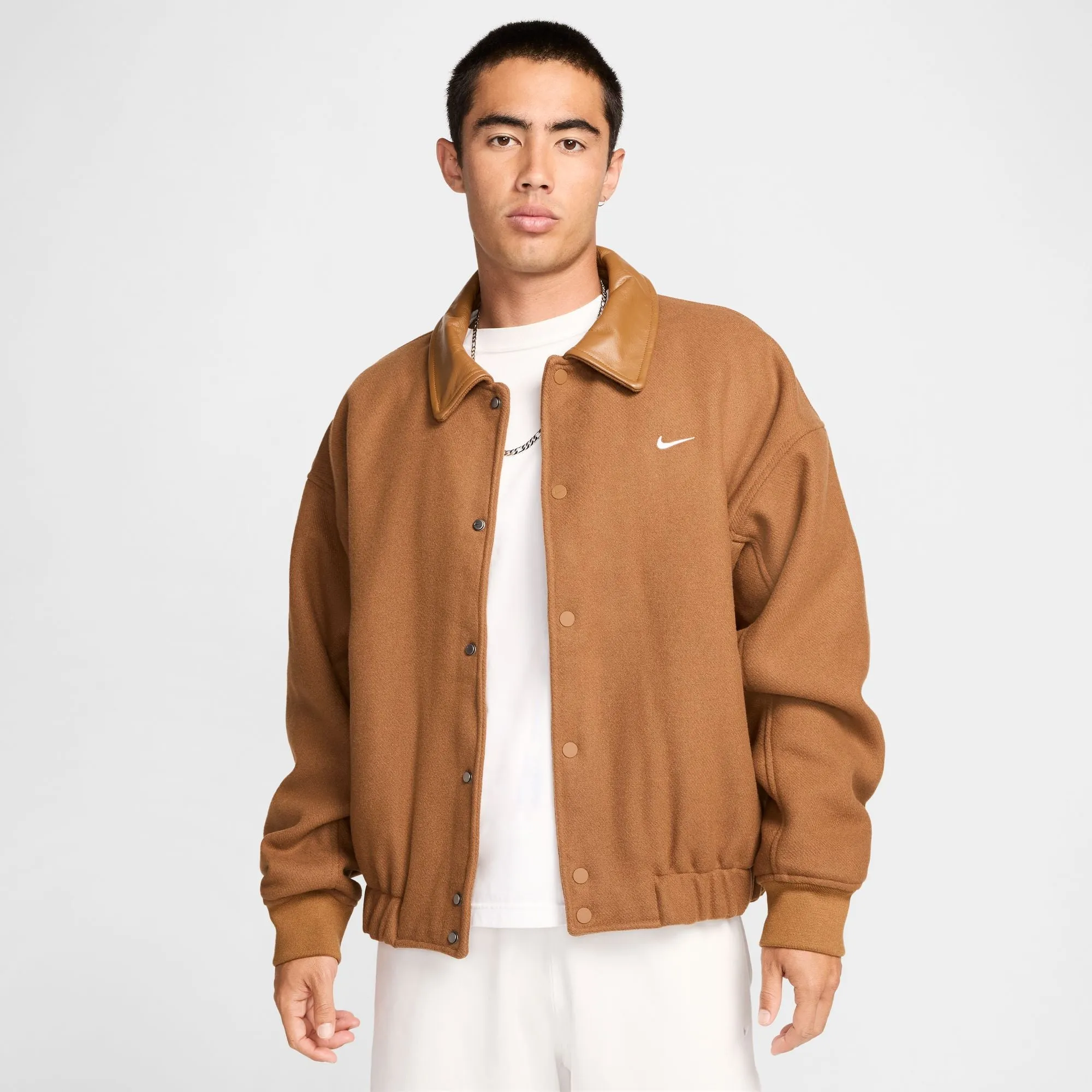 WOOL VARSITY JACKET "LT BRITISH TAN"