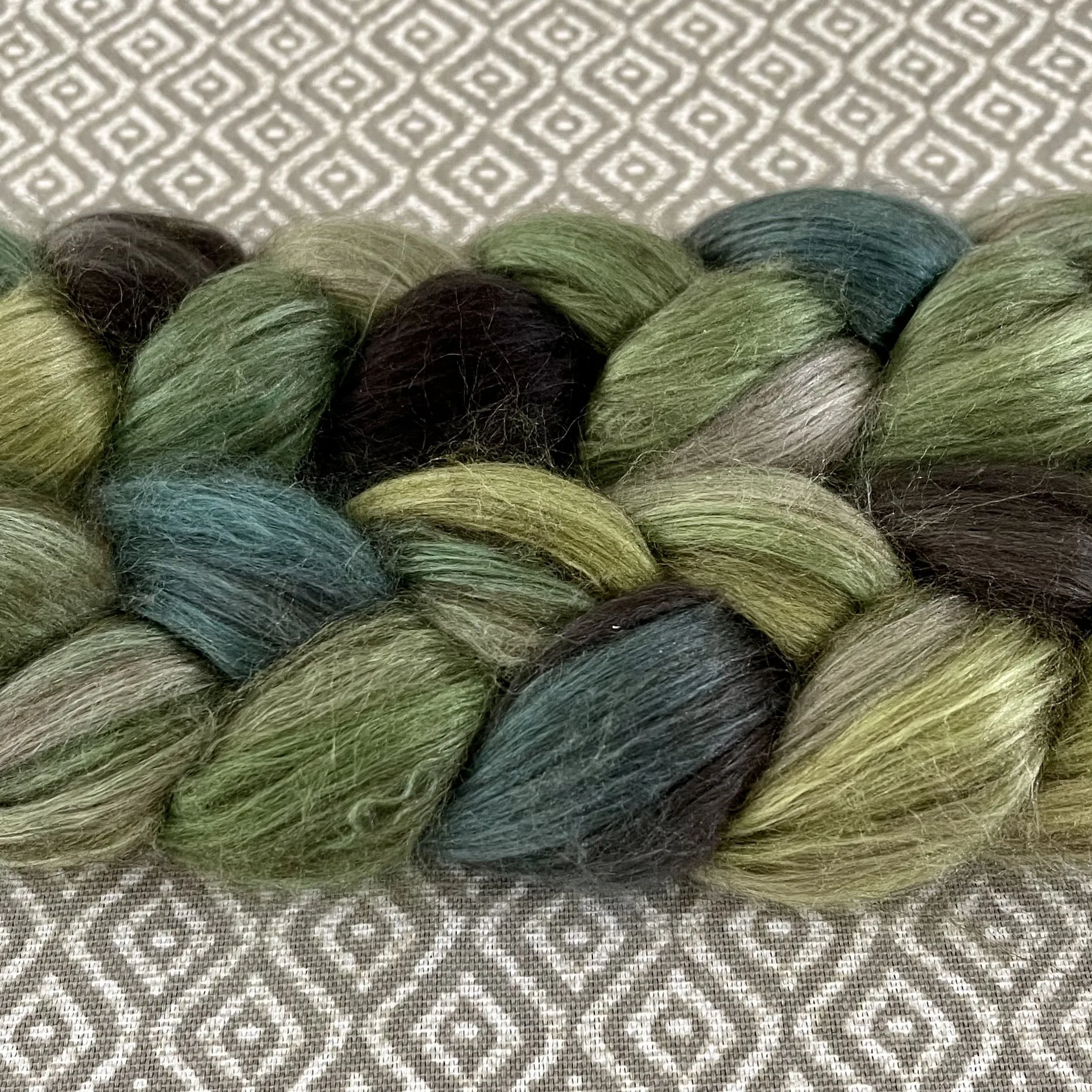 Yak Silk Roving - Peridot