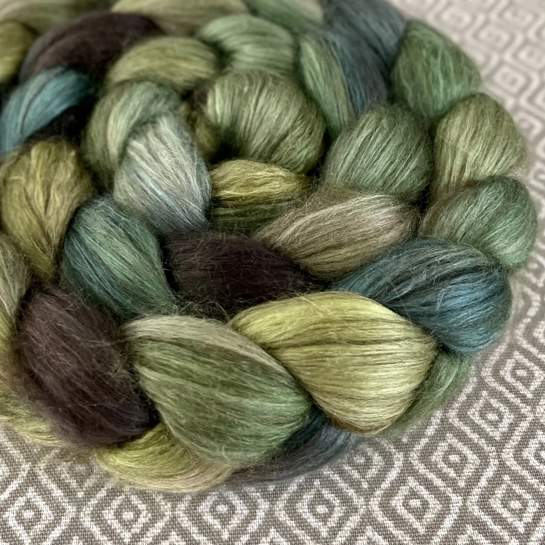 Yak Silk Roving - Peridot