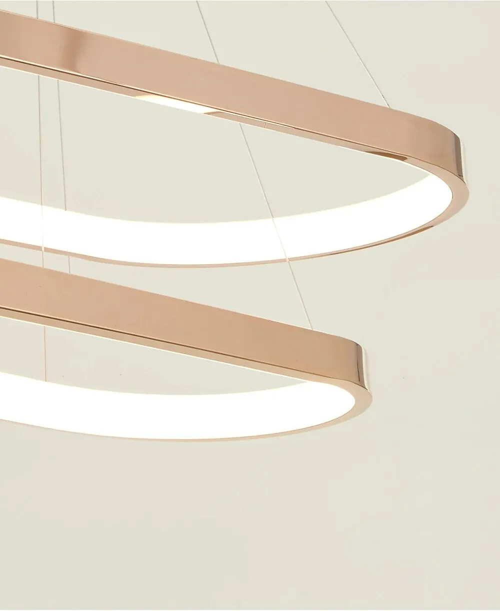 YLK Rose gold stainless steel hanging light fixture