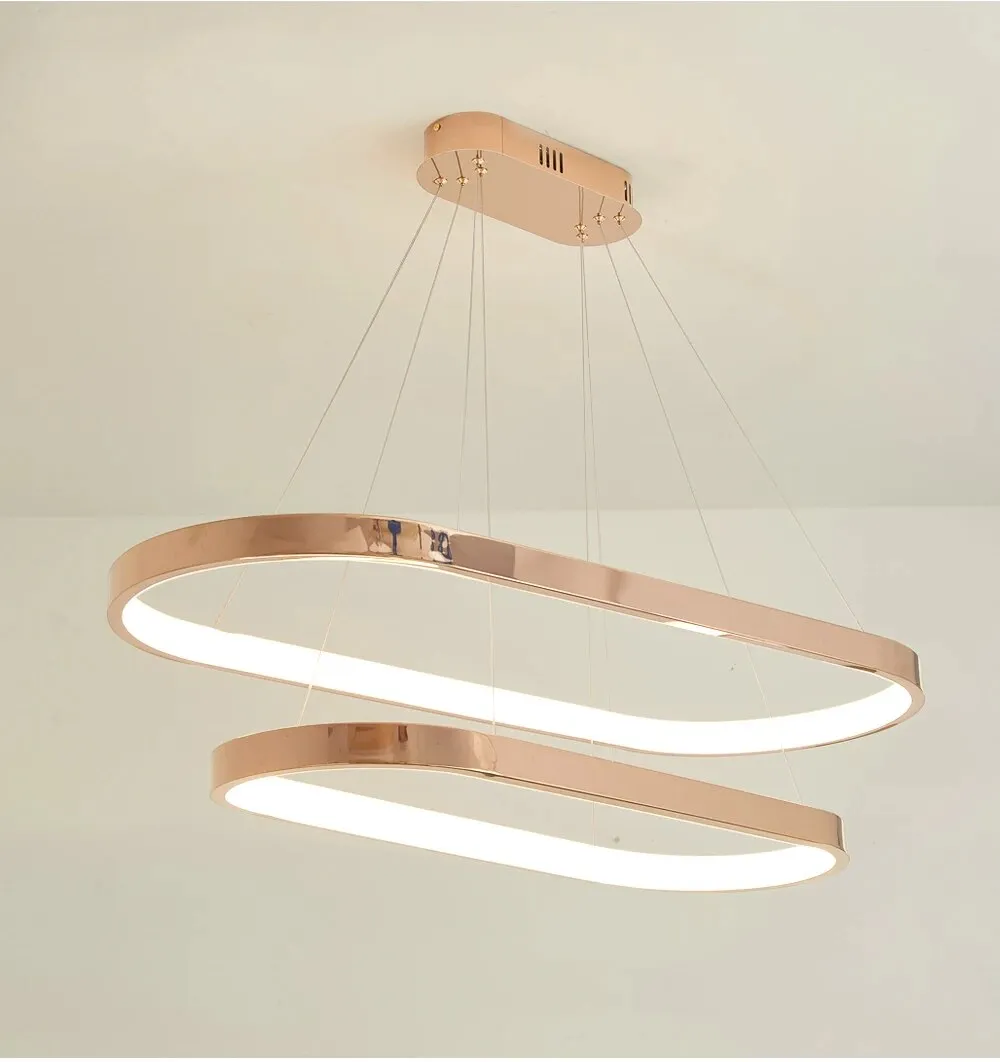 YLK Rose gold stainless steel hanging light fixture